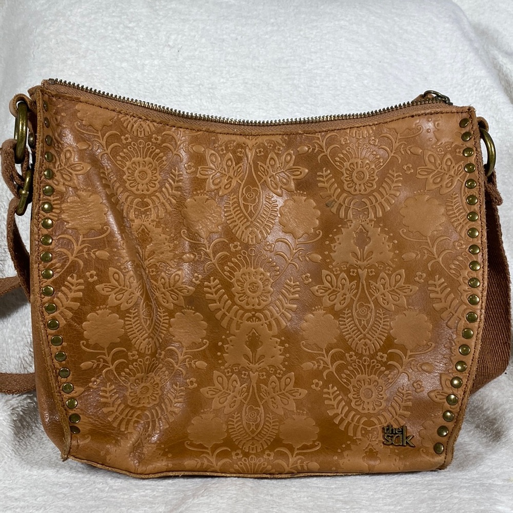 Sak natural leather crossbody handbag